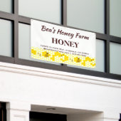 Custom Bees Honey Boerderij 3' x 5' Display Banner (Buitenkant Gebouw)