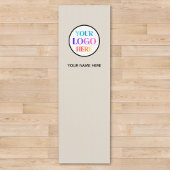 Custom Beige Business Logo Name Yogamat