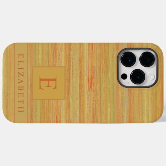 Custom Beige Geel Bruin Marmer Strepen Case-Mate iPhone Case (Achterkant (horizontaal))
