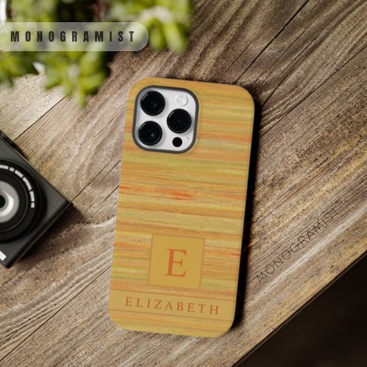 Custom Beige Geel Bruin Marmer Strepen Case-Mate iPhone Case