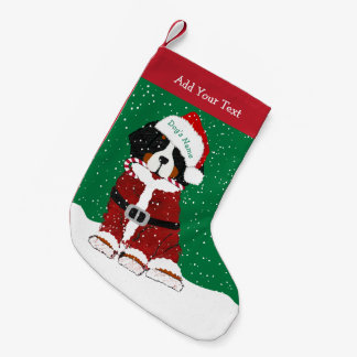 Custom Bernese Mountain Dog Santa Paws Kleine Kerstsok