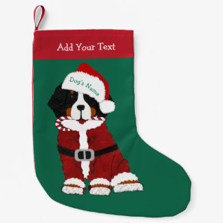 Custom Bernese Mountain Dog Santa Paws Kleine Kerstsok