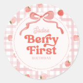 Custom Berry eerste ronde Sticker (Voorkant)