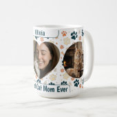 Custom Best Cat Mom Ever Coffee Mug – Personalized (Devant droit)