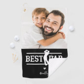 Custom Best Dad van Par Photo Golfhanddoek (Insitu)
