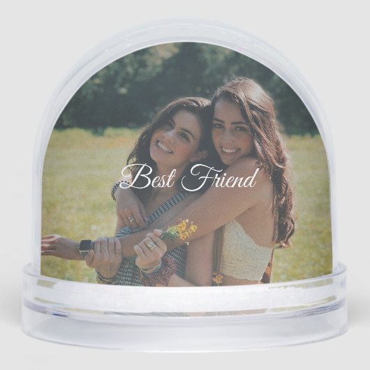 Custom “Best Friend” Snow Globe – Your Own Photo Sneeuwbol (Voorkant)