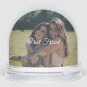 Custom “Best Friend” Snow Globe – Your Own Photo Sneeuwbol (Achterkant)