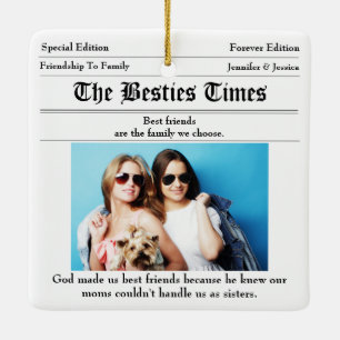 Custom Best Friends Krant 2 Foto Keramisch Ornament