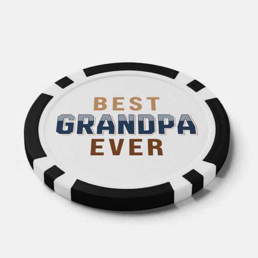 Custom Best Grandpa Ever Photo Poker Chips (Enkel)