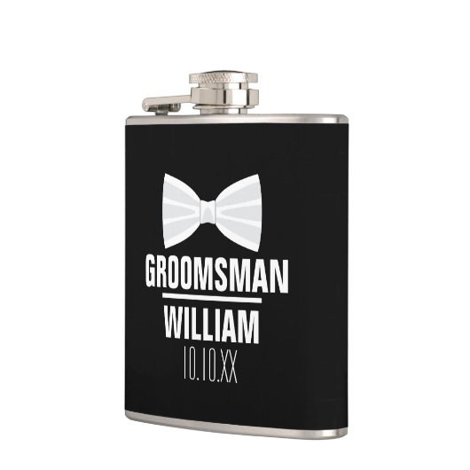 Custom Best Man Groomsman Weddenschap Heupfles (Links)