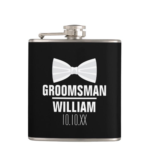 Custom Best Man Groomsman Weddenschap Heupfles (Voorkant)