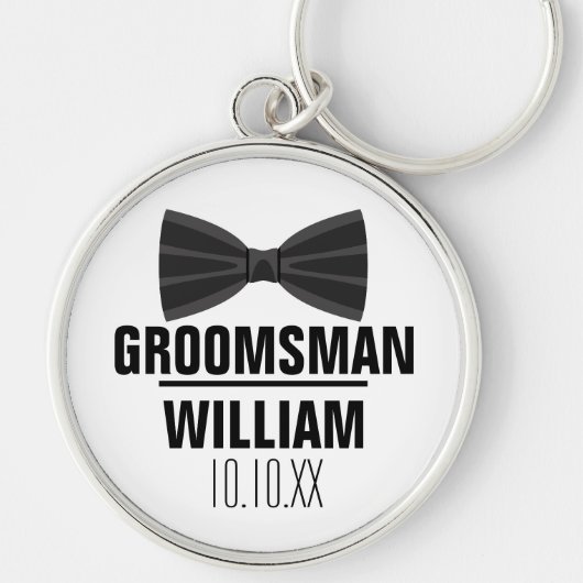 Custom Best Man Groomsman Weddenschap Sleutelhanger (Voorkant)