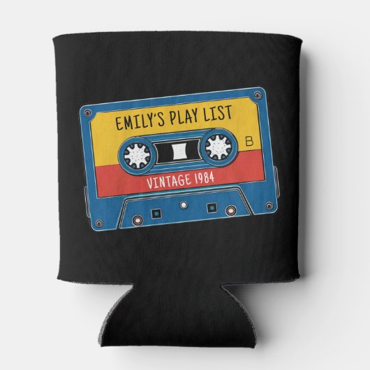 Custom Best of 1984 40e verjaardag cassette Blikjeskoeler (Achterkant)