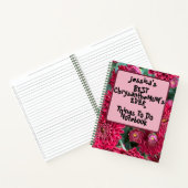 Custom Beste ChrysantheMUM'S Dingen om te doen Roz Notitieboek (Binnen)