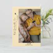 Custom Beste Grootmoeder Ooit foto Vakantie Kaart (Staand voorkant)