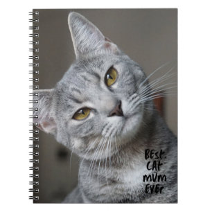 Custom Beste kat mam ooit moderne trendy kat foto Notitieboek