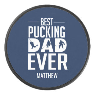 Custom Beste Pucking Papa Ooit Gelukkig Vaderdag Hockey Puck