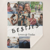Custom Bestie Pictures & Name Cozy Throw (Voorkant)