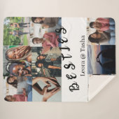 Custom Bestie Pictures & Name Cozy Throw (Voorkant (horizontaal))
