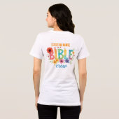 Custom Bible Crew - Rainbow Floral Christian Team Tri-Blend Shirt (Achterkant volledig)