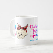 Custom Bichon Frisé Ma Cute Gift Koffiemok (Voorkant links)