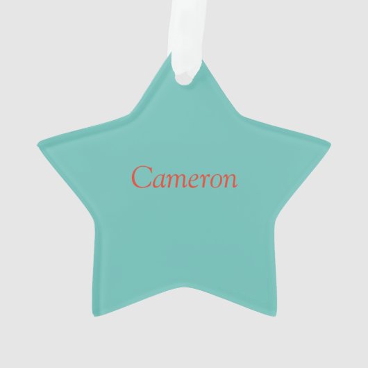 Custom Big Brother met Baby Sister Star Ornament (achterkant)