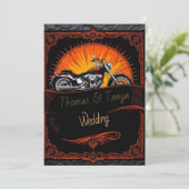Custom Biker Wedding Invitation (Debout devant)