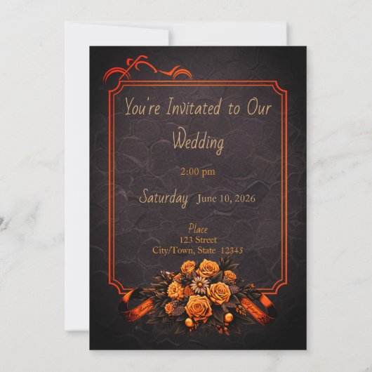 Custom Biker Wedding Invitation (Dos)