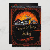 Custom Biker Wedding Invitation (Devant / Derrière)