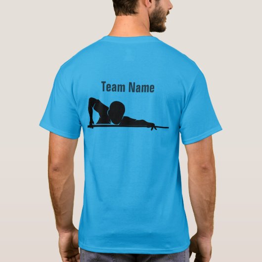 Custom Billiards Pool League Team Gear T-shirt (Achterkant)