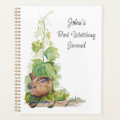 Custom Bird Watching Journal for Birders Wren Bird (Devant)