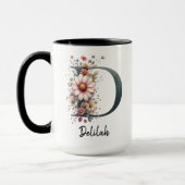 Custom Birth Flower Coffee Mug Gift for Women (Gauche)