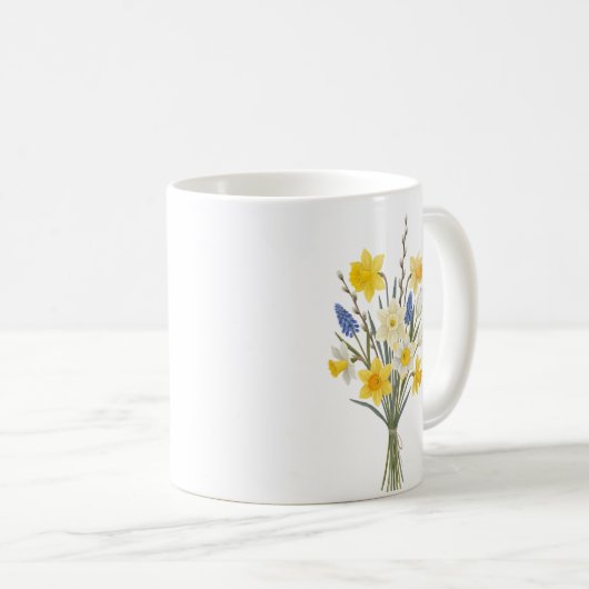 Custom Birth Flower Daffodil Personalized Mug (Devant droit)