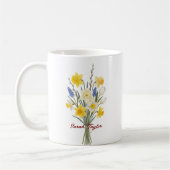 Custom Birth Flower Daffodil Personalized Mug (Gauche)