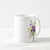 Custom Birth Flower Violet Personalized Mug (Devant droit)