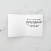 Custom Birthday Card, Pink Toy Poodle, Mozzarella Feestdagen Kaart (Binnen)