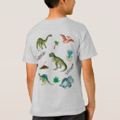 Custom Birthday Guest of Honor Dinosaur T-shirts (Achterkant)