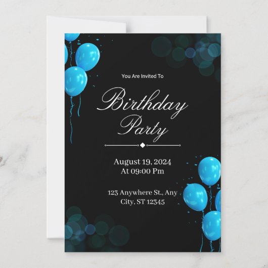 Custom Birthday Invitation Card Magnetische Uitnodiging (Voorkant)