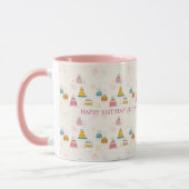 Custom Birthday Mug – Floating Cakes & Confetti (Gauche)