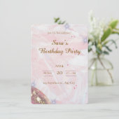 Custom Birthday Party Invitation (Debout devant)