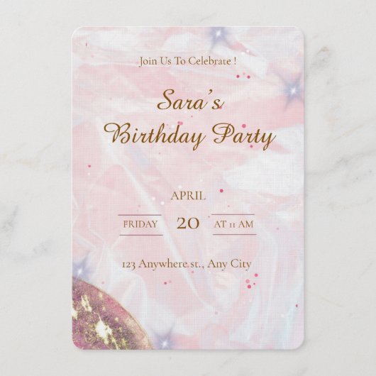Custom Birthday Party Invitation (Devant)