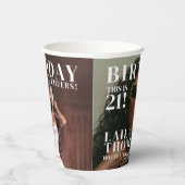 Custom Birthday Party Magazine Hoesje Cheers Papieren Bekers (Rechts)