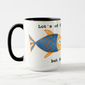 Custom Black 15 oz Ringer Fishy ZAZZ_IT Mok (Links)