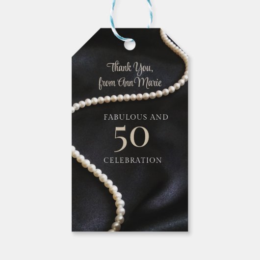 Custom Black 50 and Fabulous Cadeaulabel (Achterkant)