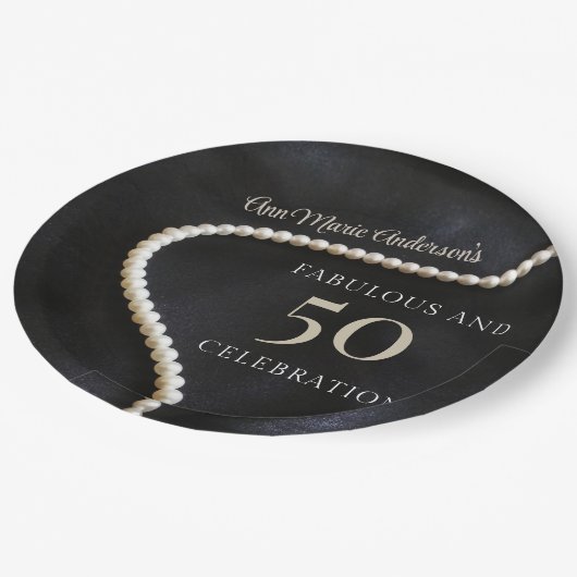 Custom Black 50 and Fabulous Papieren Bordje (Gekanteld)