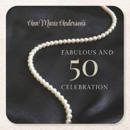 Custom Black 50 and Fabulous Vierkante Kartonnen Onderzetter