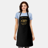 Custom Black and Gold Monogram Business Schort (Gedragen)