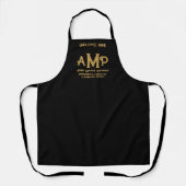 Custom Black and Gold Monogram Business Schort (Voorkant)
