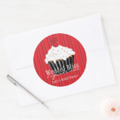Custom Black and Red Bakery Stickers (Envelop)
