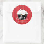 Custom Black and Red Bakery Stickers (Tas)